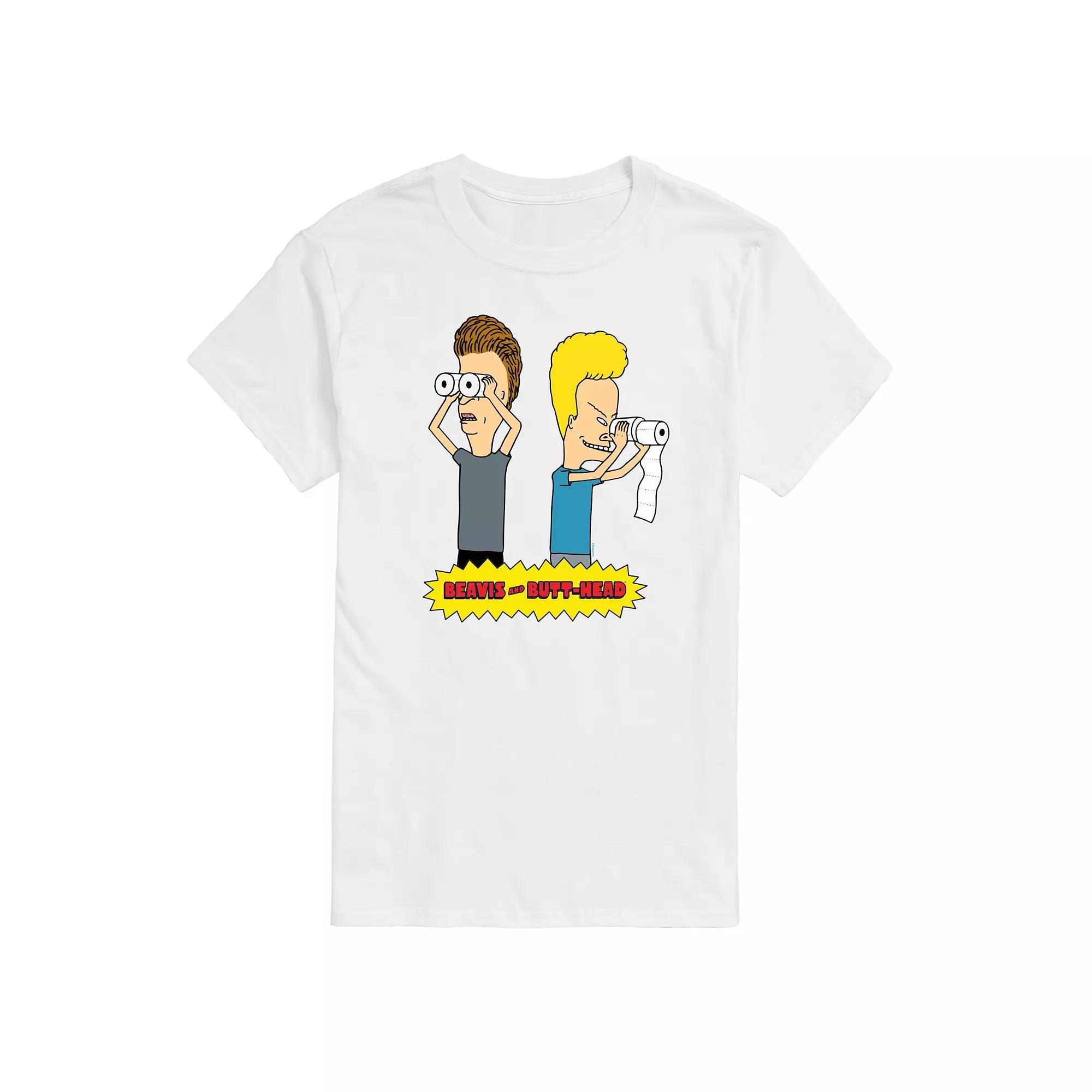 Mens Beavis & Butthead Toilet Paper Graphic Tee Product Image