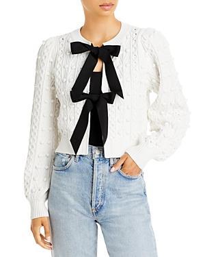 Alice and Olivia Kitty Bow Tie Cardigan Product Image