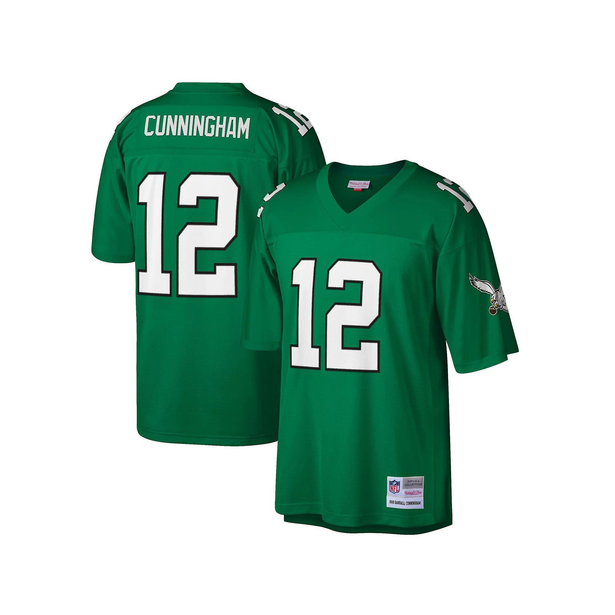 Men's Mitchell & Ness Randall Cunningham Kelly Green Philadelphia Eagles Big & Tall 1990 Retired Player Replica Jersey, Size: 2XB Product Image
