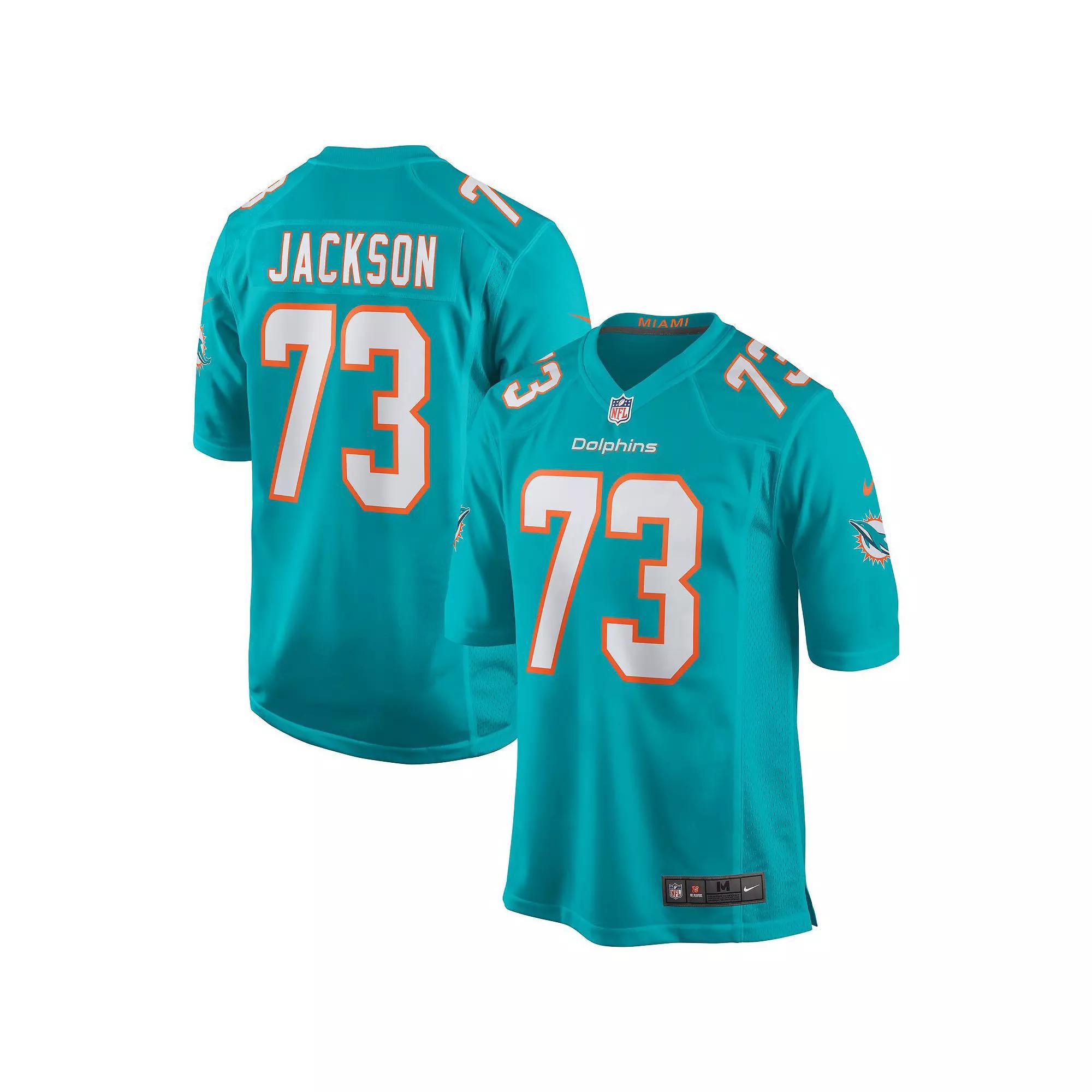 Men's Nike Austin Jackson Aqua Miami Dolphins Game Jersey, Size: 2XL, Turquoise A Product Image