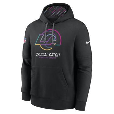 Men's Nike Black Los Angeles Rams 2024 NFL Crucial Catch Club Pullover Hoodie, Size: Small Product Image