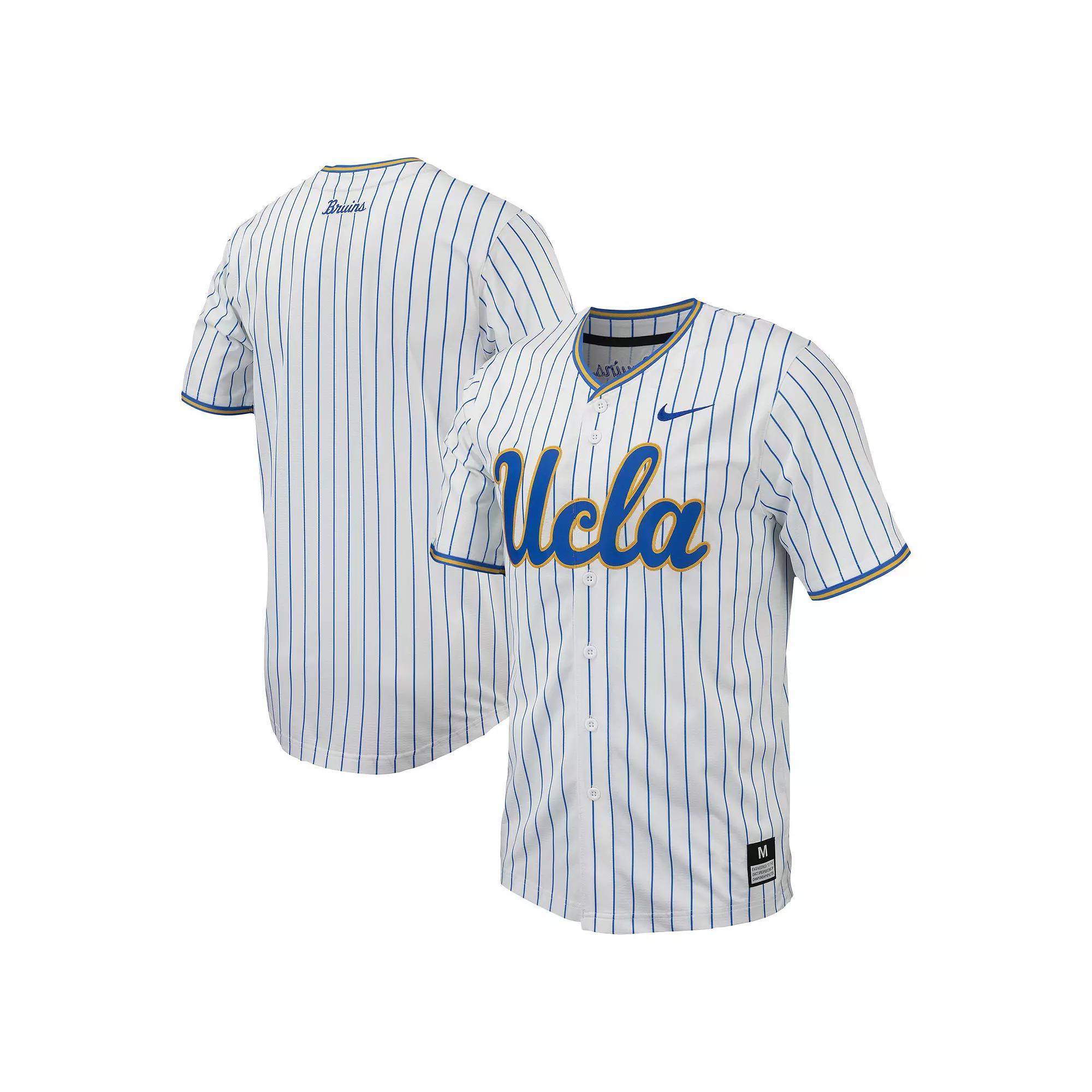 Men's Nike White UCLA Bruins Pinstripe Replica Baseball Jersey, Size: XL Product Image