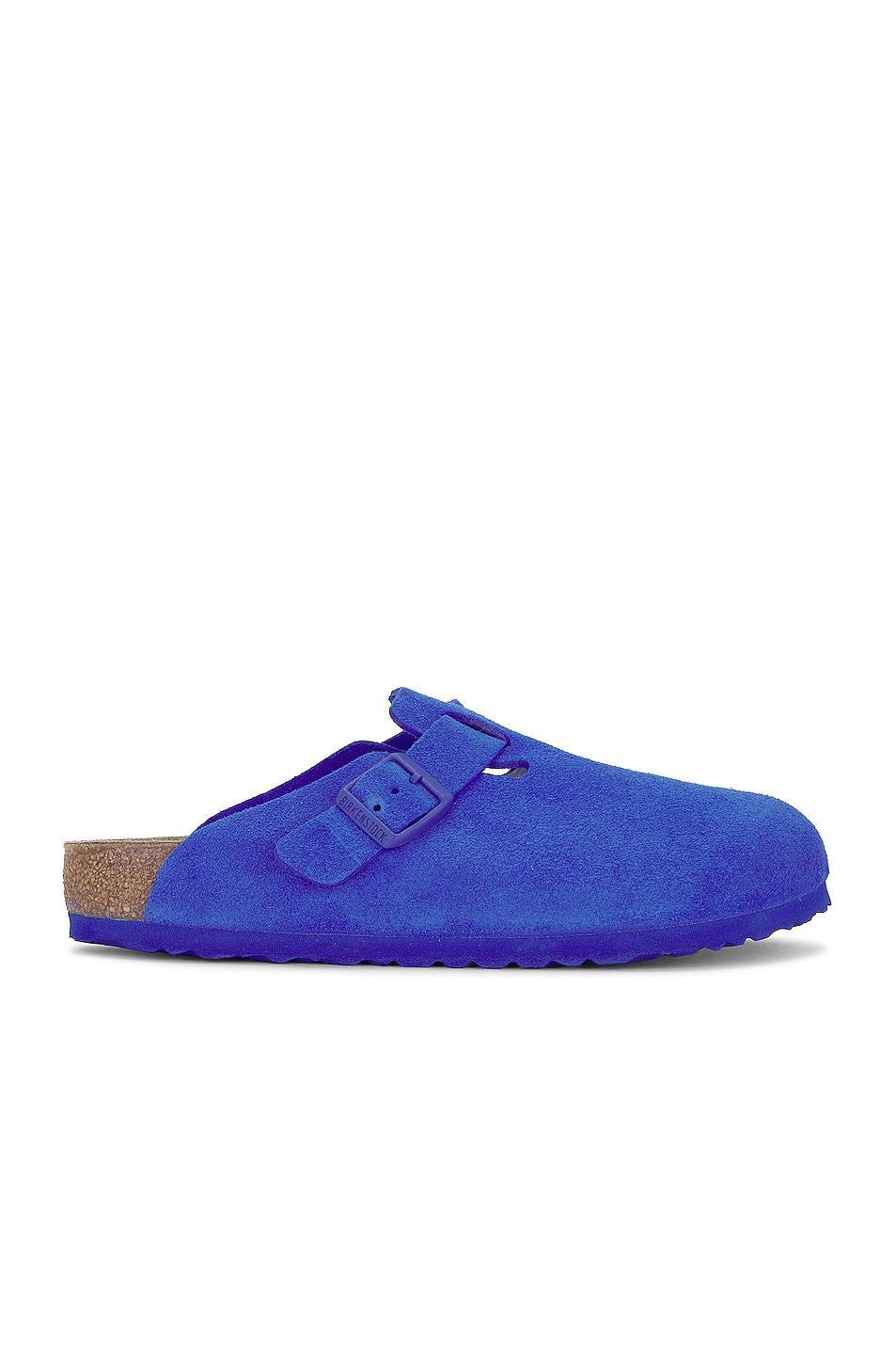 Birkenstock Mens Boston Suede U - Shoes Blue/Blue Product Image