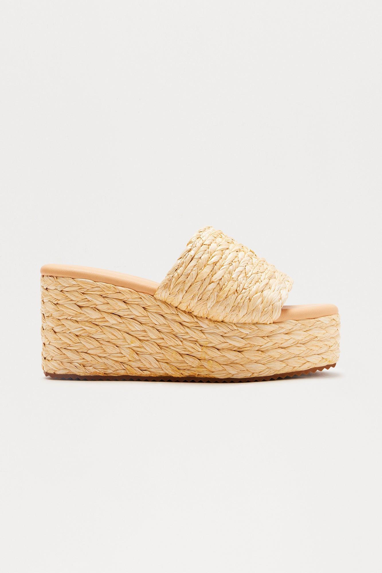 Amby Jute Platform Wedges - Beige Product Image