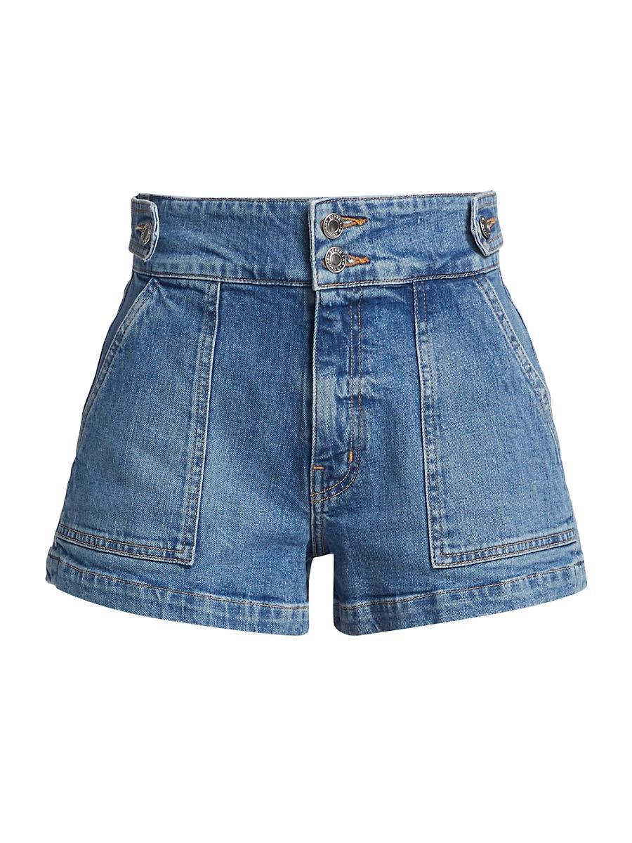 Womens Vincent Cotton Denim Utility Shorts Product Image