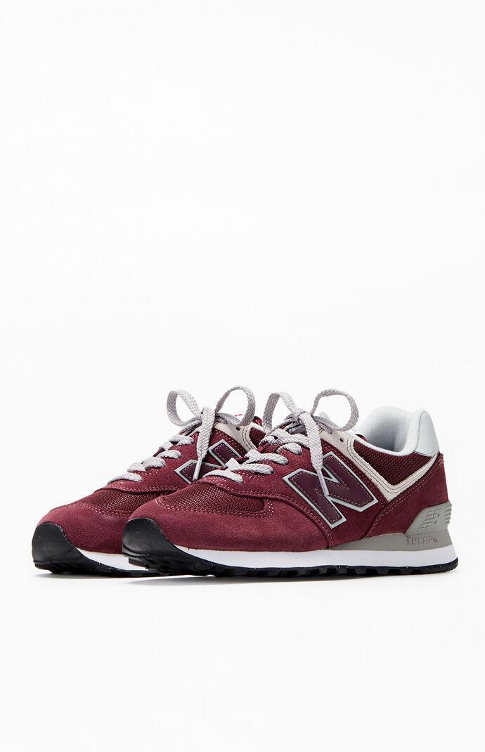 New Balance Womens 574 v3 Evergreen Suede Retro Lifestyle Sneakers Product Image