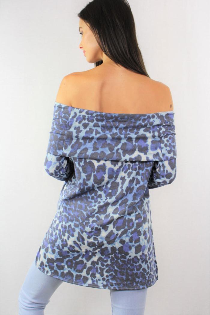 Long Sleeve Off Shoulder Tunic Top Product Image