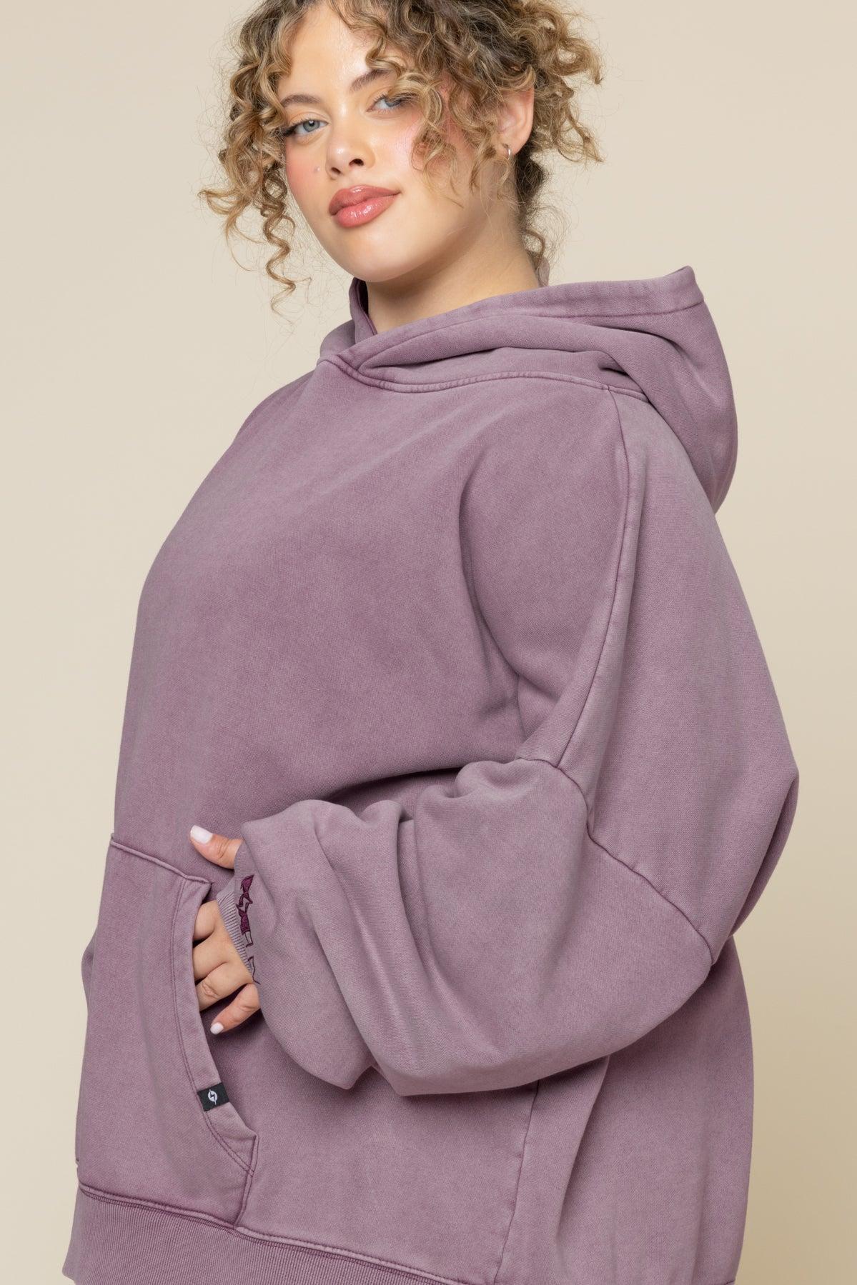 Boxy Boyfriend Hoodie - Vintage Crimson Product Image
