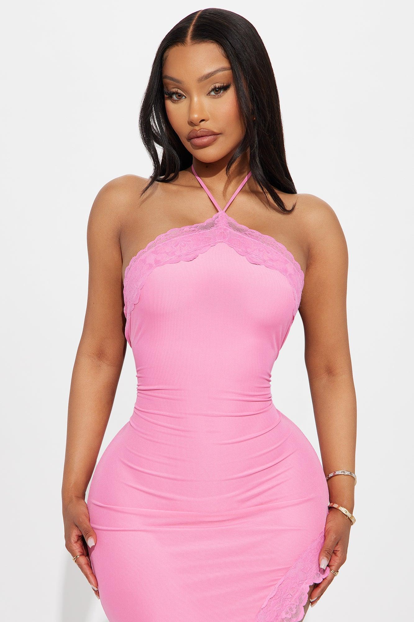 Sweetest Love Halter Maxi Dress - Pink Product Image