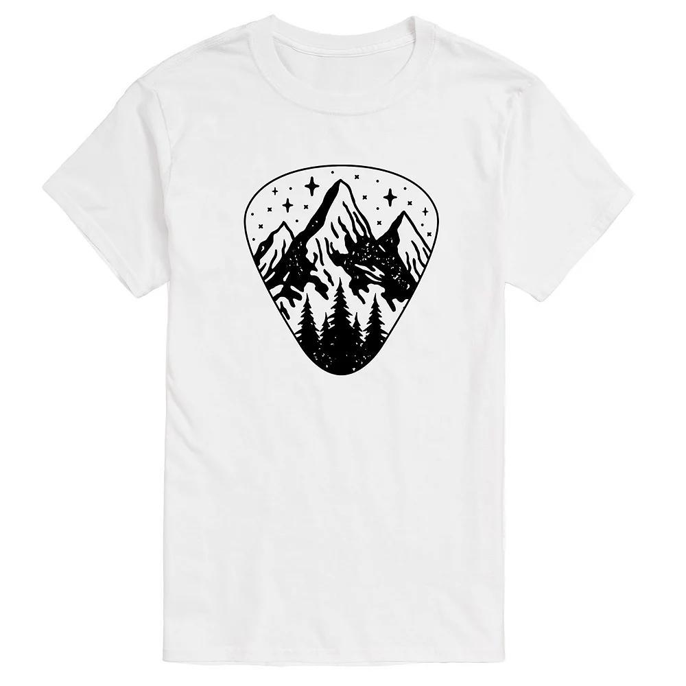Men's Guitar Pick Outdoor Scene Tee, Size: Large, White Product Image