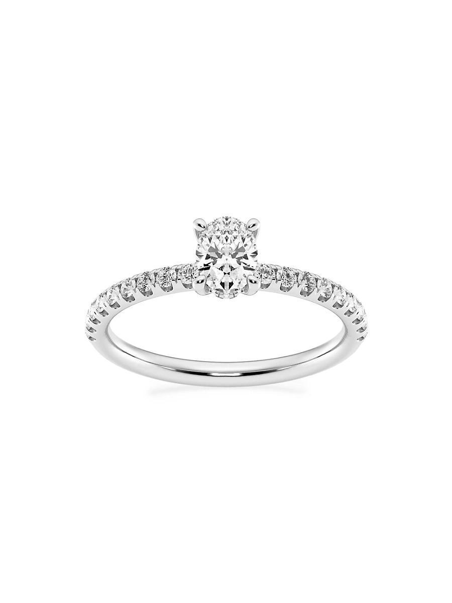 Womens Platinum & Oval Lab-Grown Diamond Hidden Halo Ring/0.80-3.41 TCW Product Image