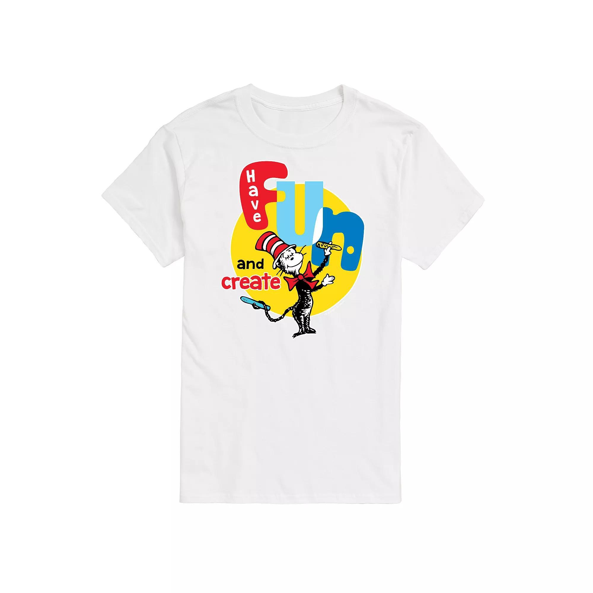 Big & Tall Dr Seuss Have Fun Create, Mens Grey Product Image