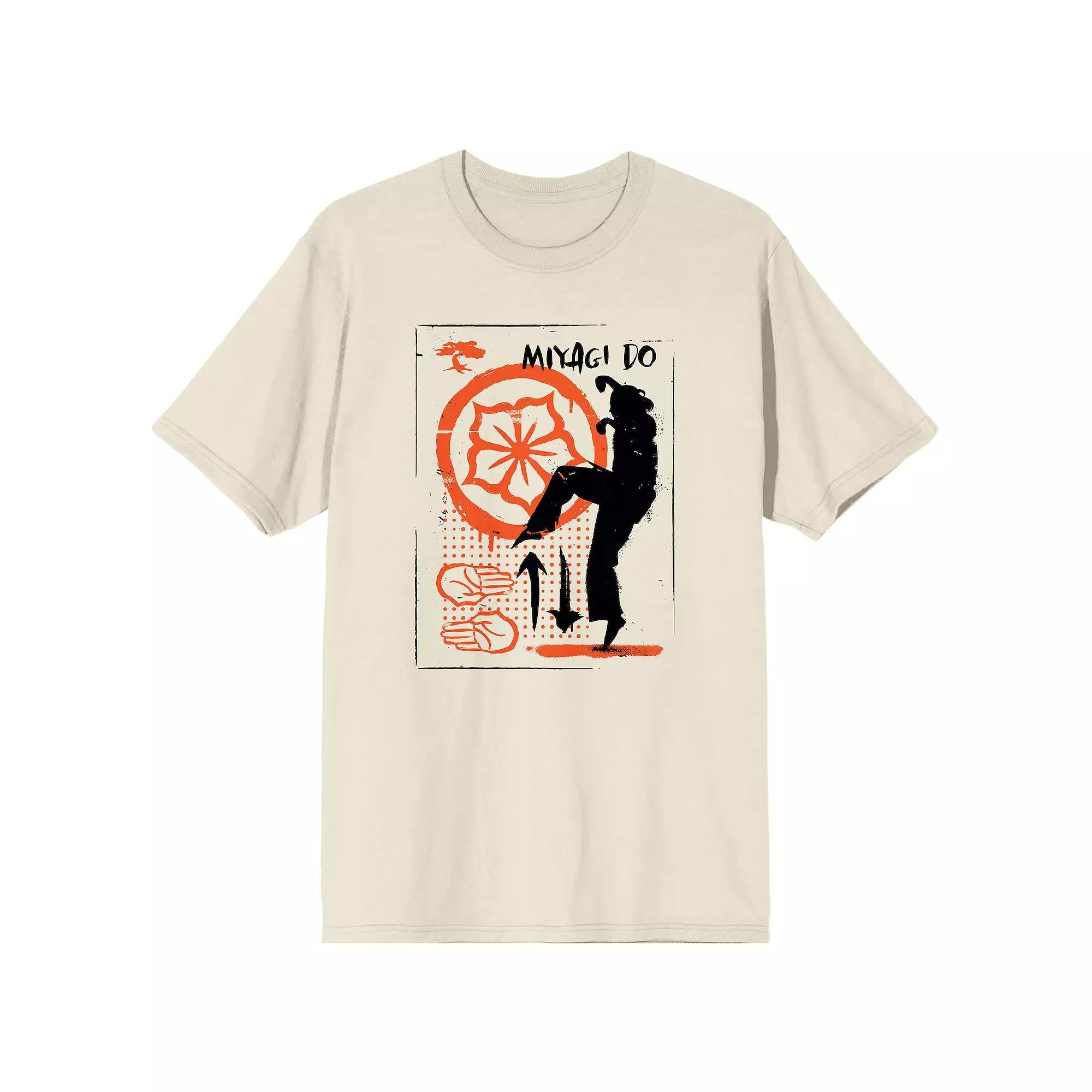 Men's Cobra Kai Miyagi Do Pose Tee, Size: Large, White Product Image
