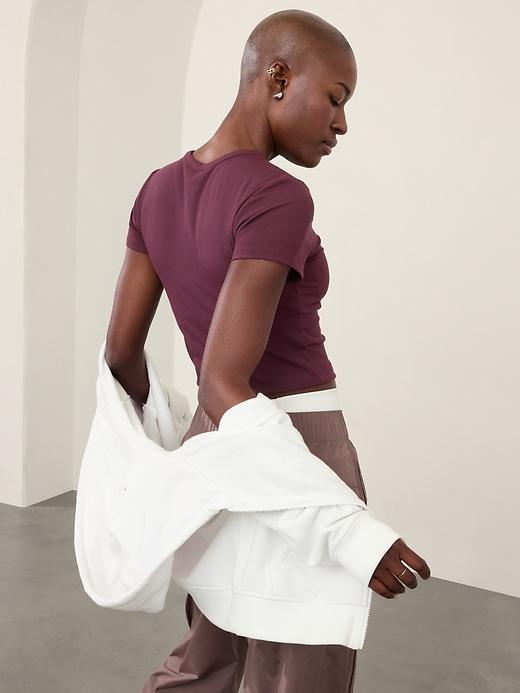 Signature Rib Crop Tee Product Image