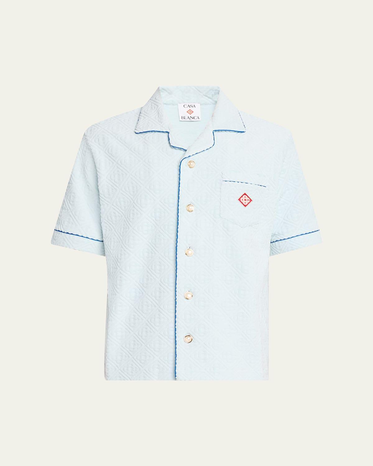 Mens Monogram Terry Button-Down Shirt Product Image
