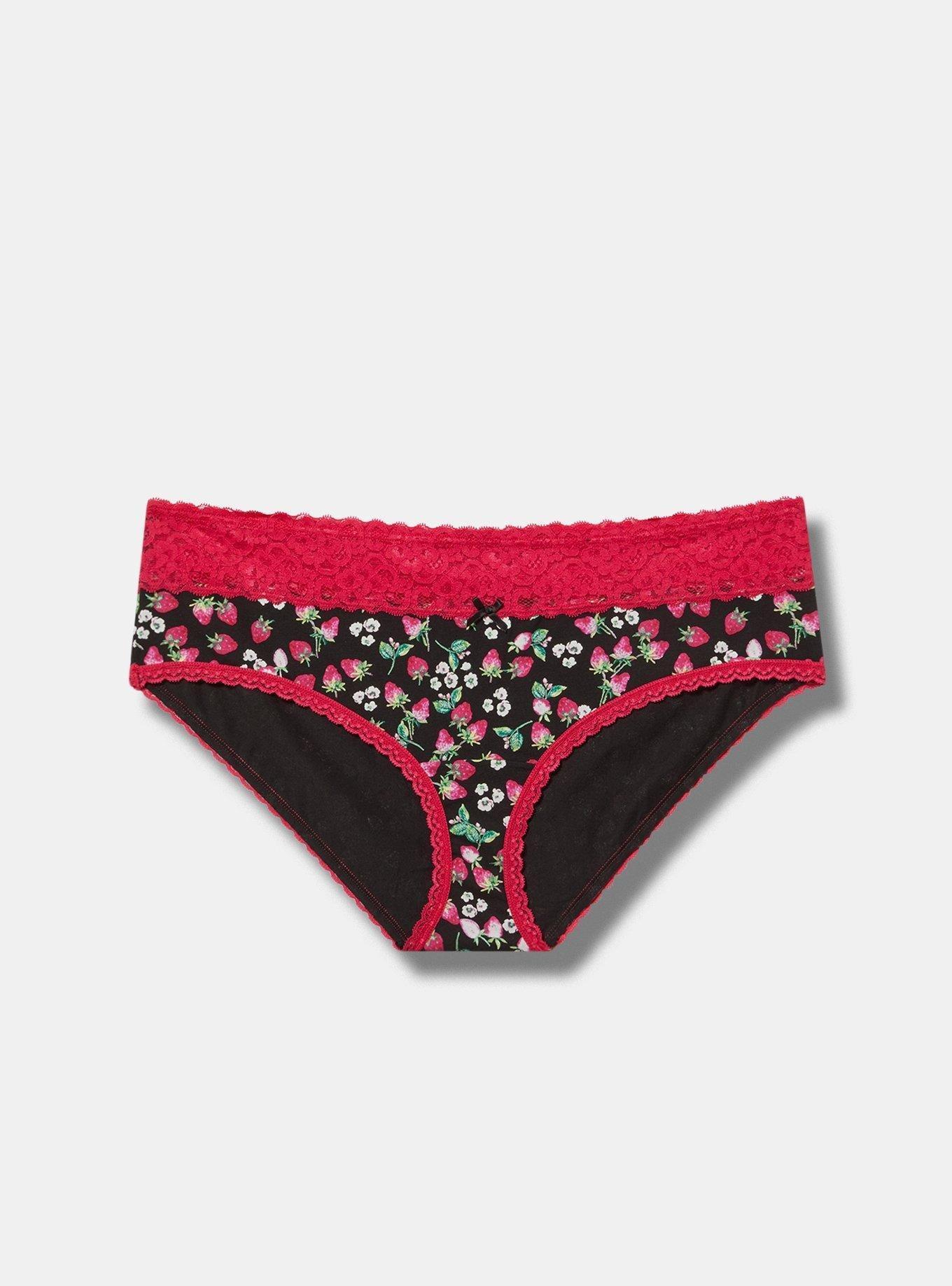 Mid-Rise Hipster Lace Trim Panty Product Image