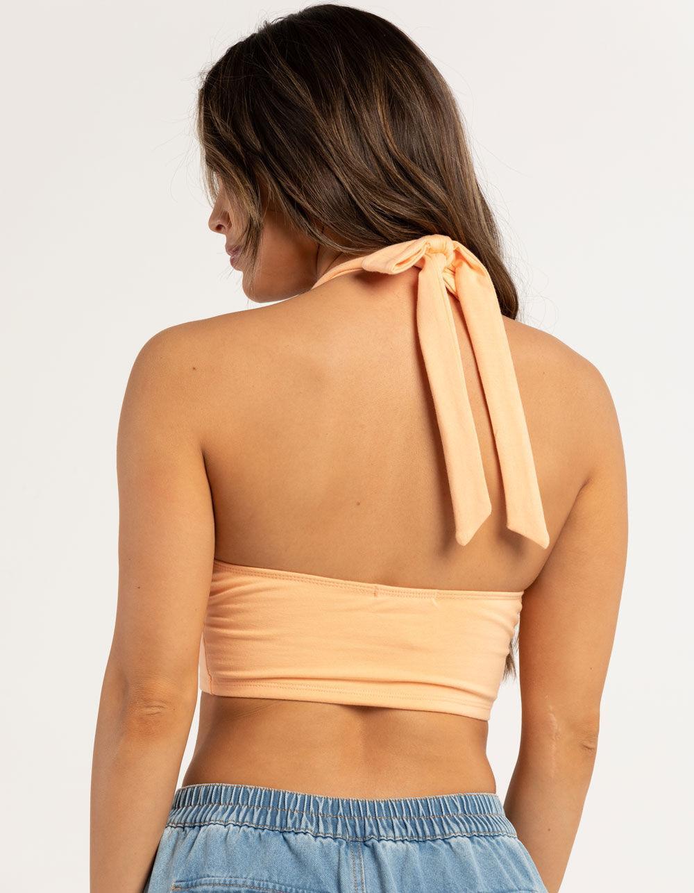 FULL TILT Womens Halter Top - LIGHT BLUE Product Image