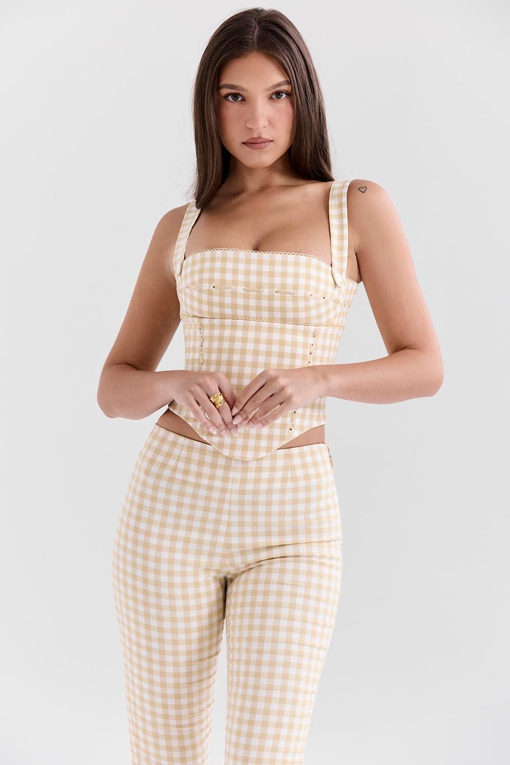 Lottie  gingerbread gingham corset Product Image