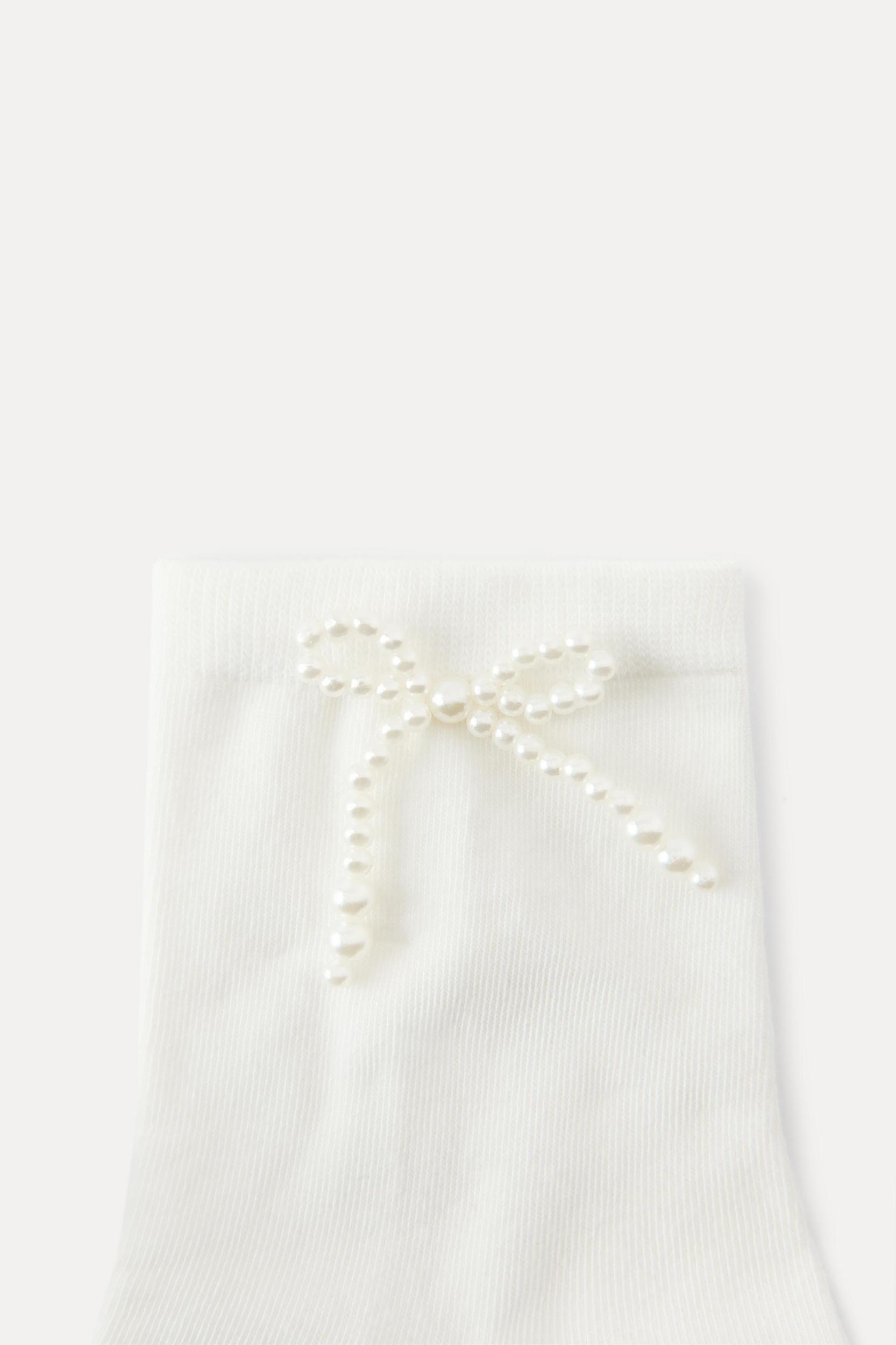 PEARL BOW ANKLE SOCKS Product Image