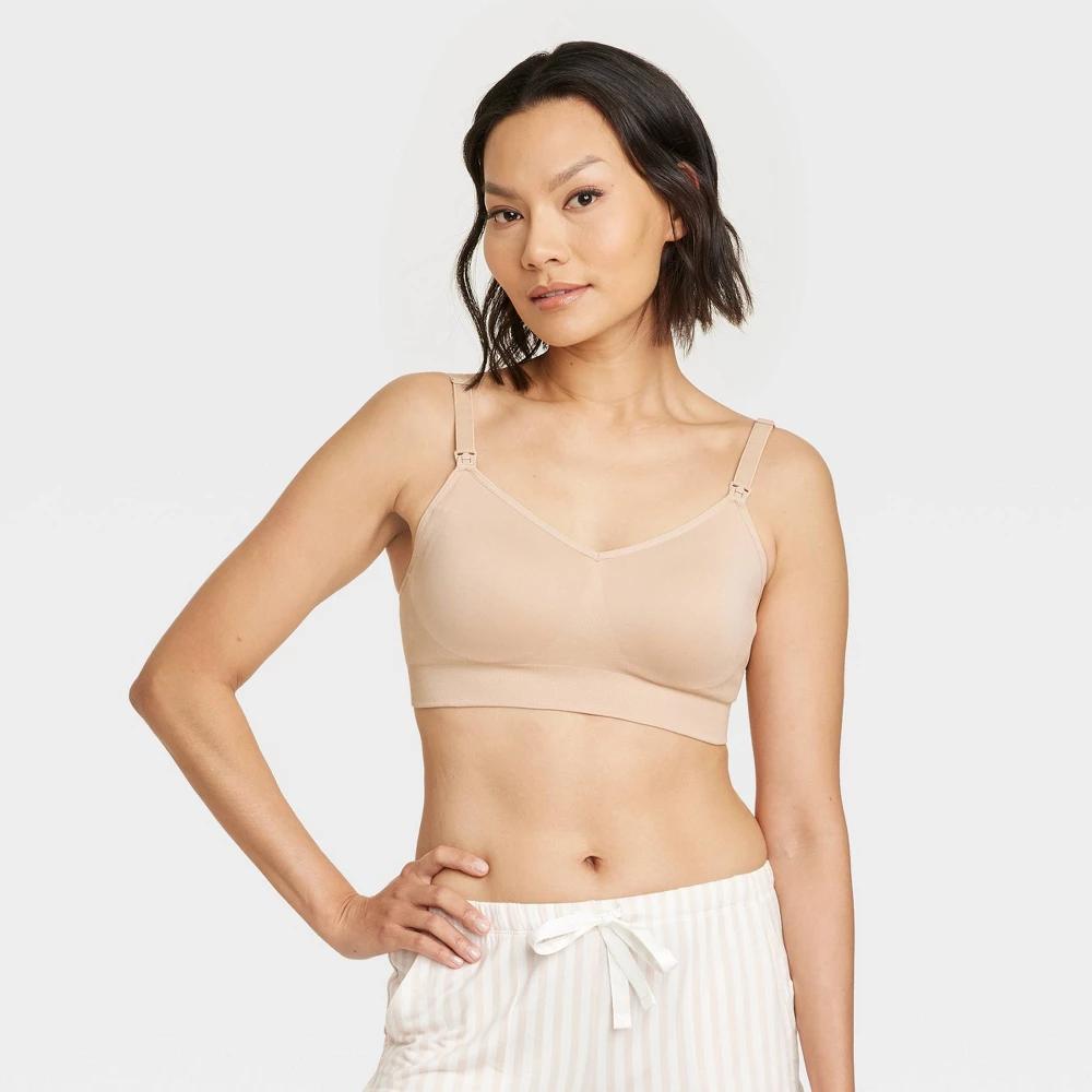 Womens Nursing Seamless Bra - Auden Black M Product Image