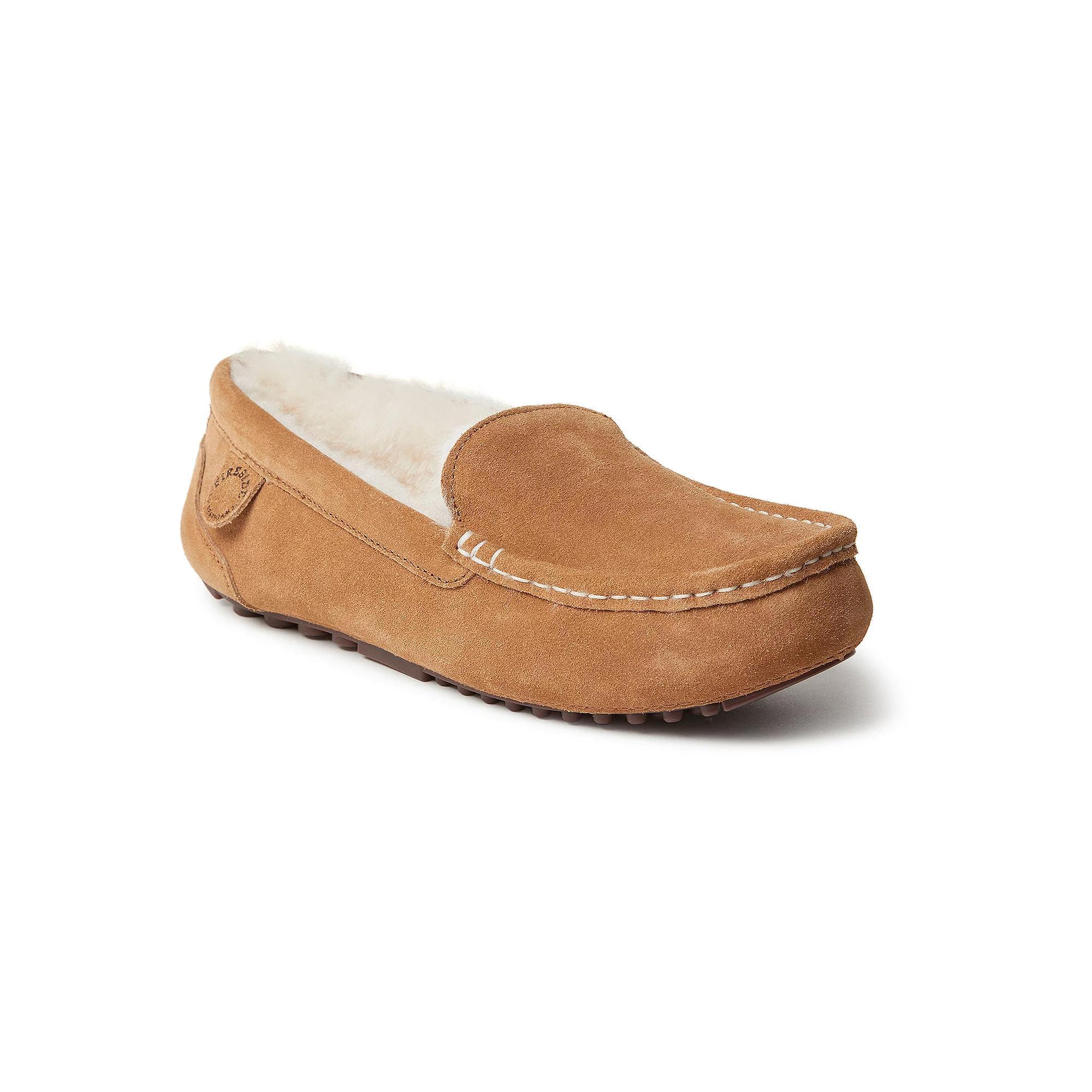 Fireside By Dearfoams Mel Wool-Lined Women's Moccasin Slippers, Size: 9, Dusty Pink Product Image