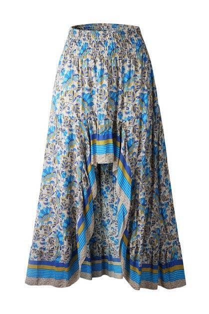 Floral Printed Ruffle Maxi Skirts Product Image