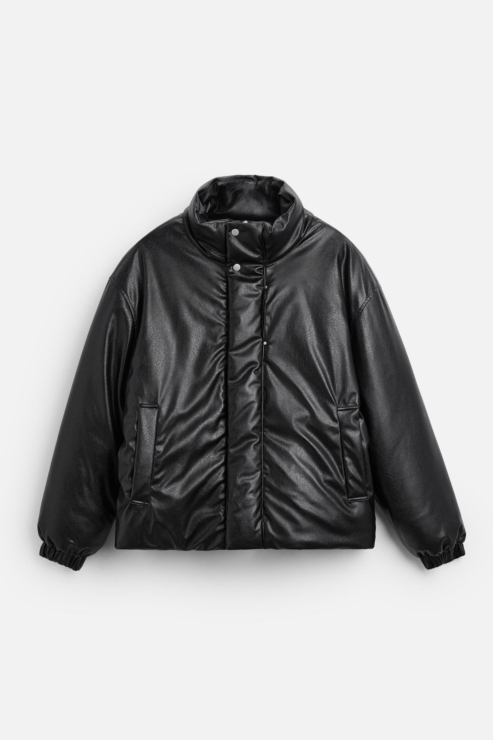 FAUX LEATHER PADDED JACKET Product Image