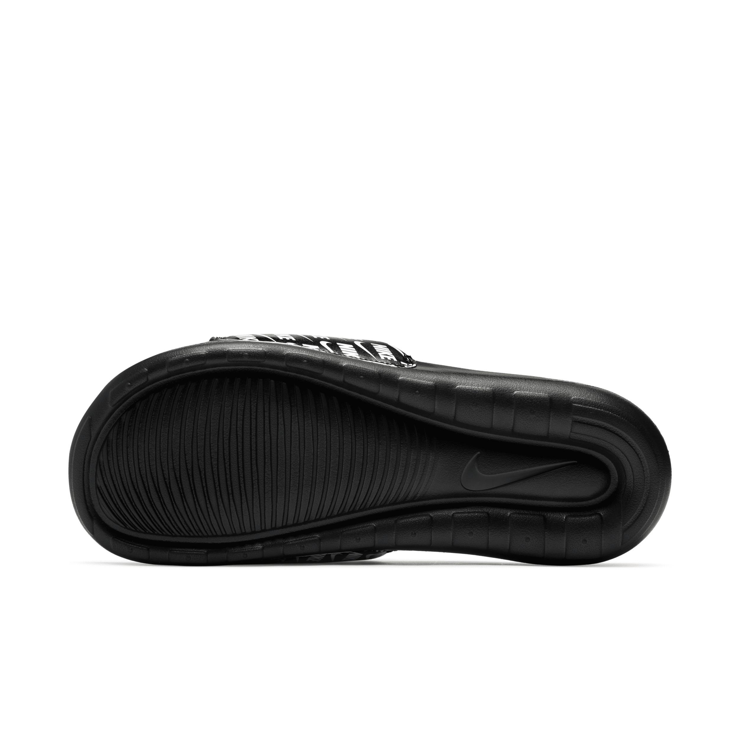 Nike Victori One Men's Printed Slide Sandals, Size: 15, Black White Black Product Image