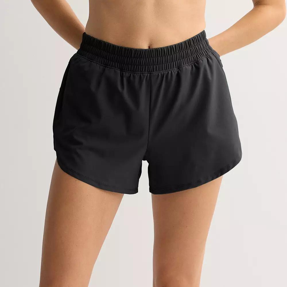 Women's Tek Gear Woven Run Shorts, Size: XL, Mineral Black Product Image