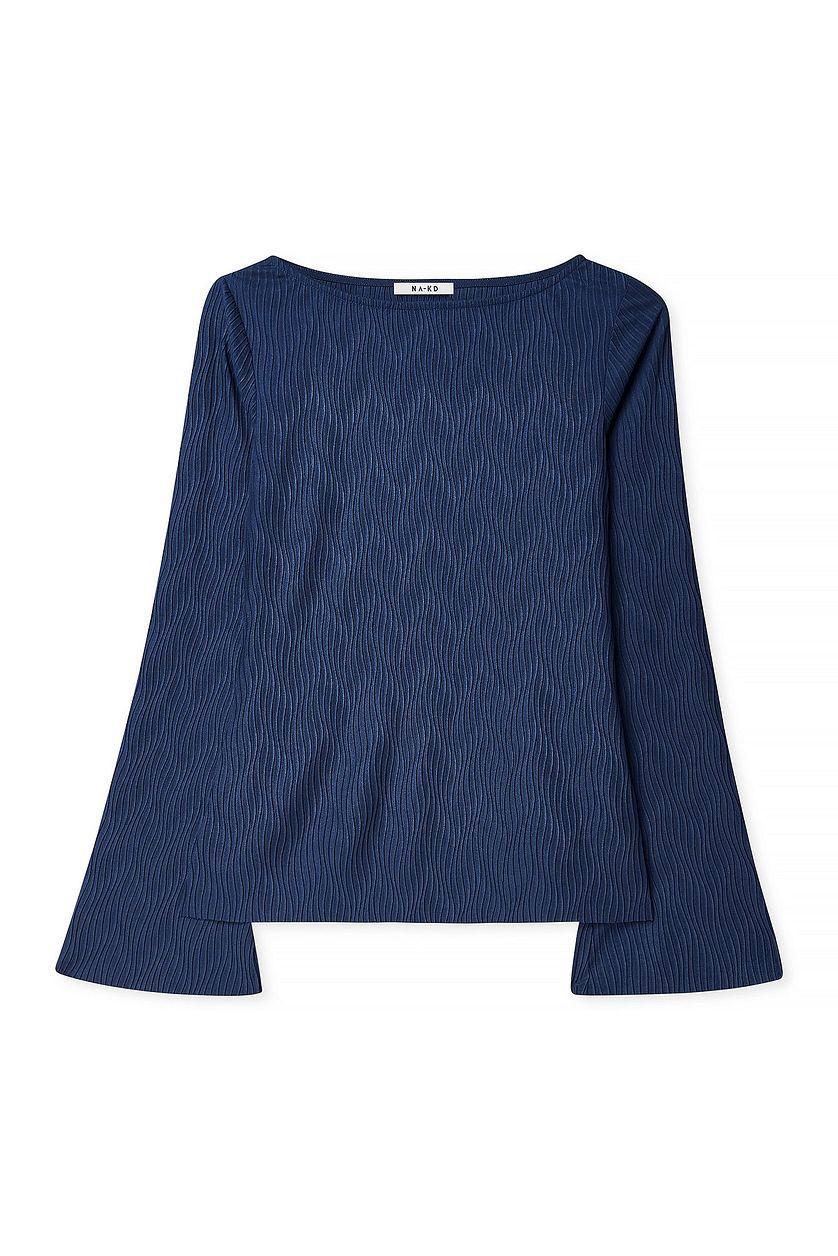 Long Sleeve Pleated Top Product Image
