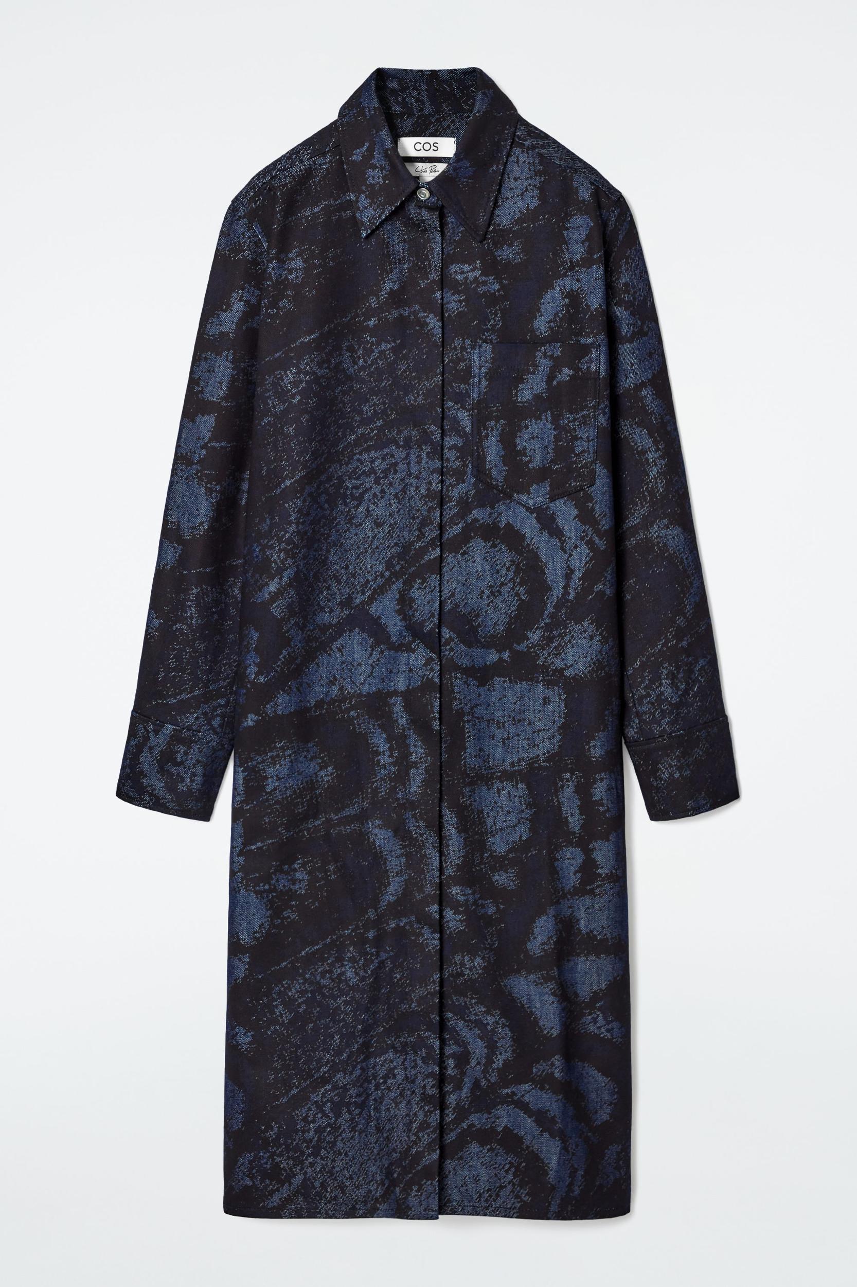 JACQUARD DENIM SHIRT DRESS Product Image