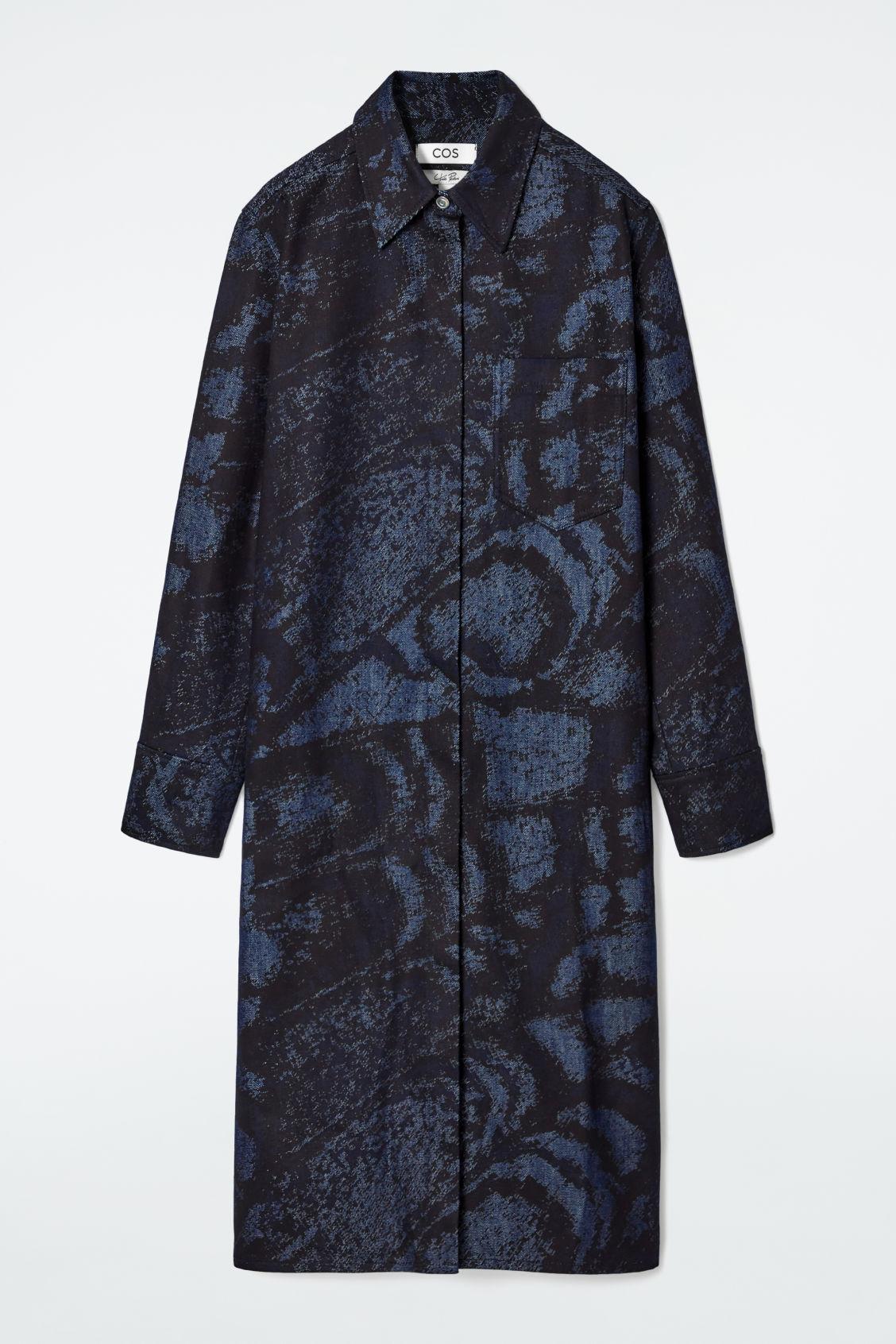 JACQUARD DENIM SHIRT DRESS Product Image