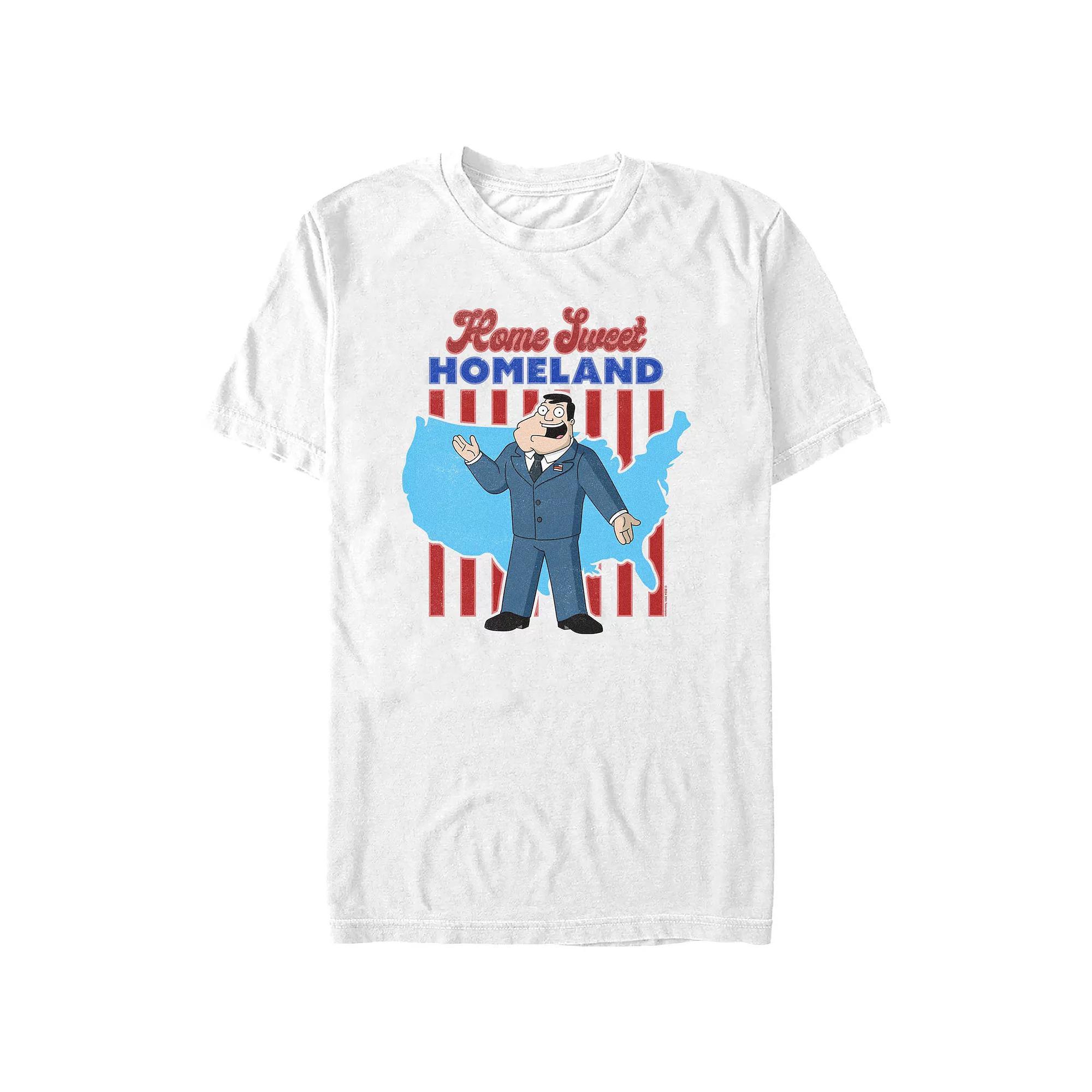 Men's American Dad Home Sweet Homeland Graphic Tee, Size: XS, White Product Image