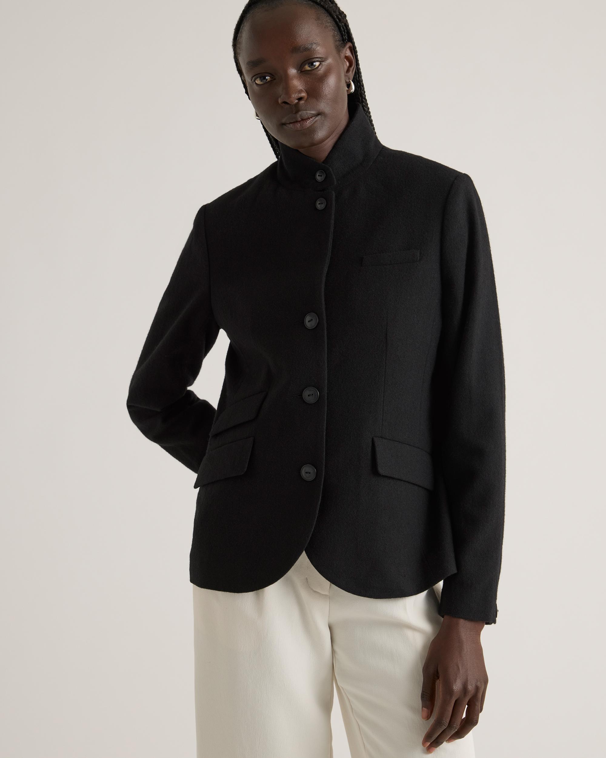 Quince | Women's Italian Wool Stand Collar Blazer Size XS Product Image