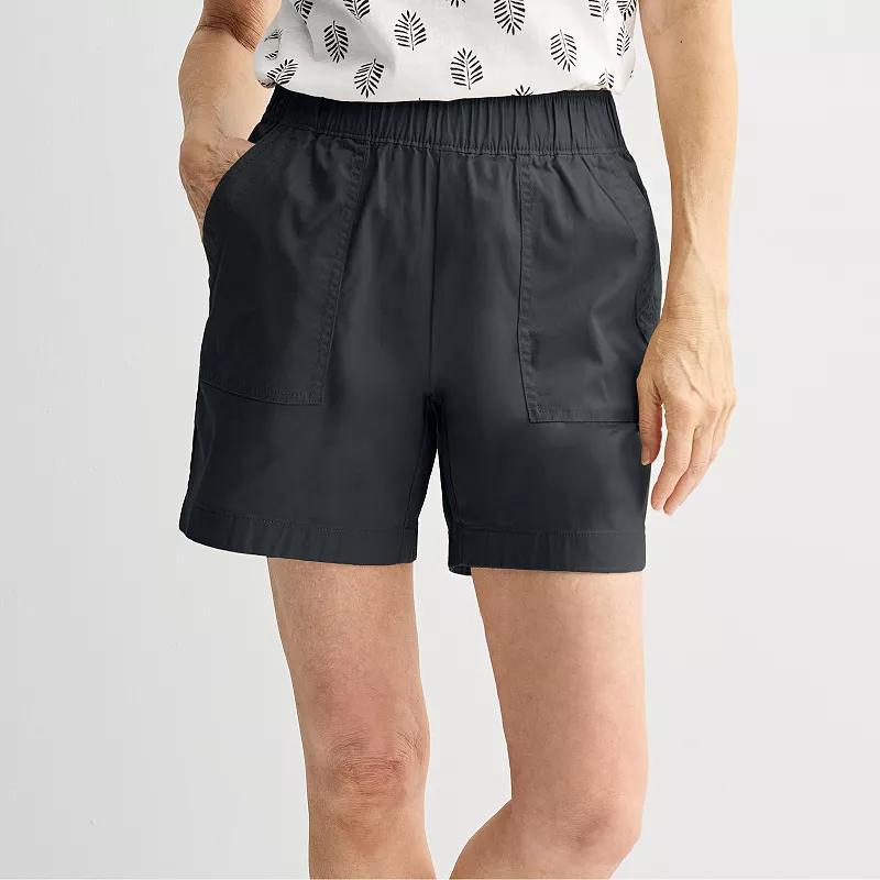 Petite Croft & Barrow® Pull On Twill Shorts, Women's, Size: XL Petite, Manolo Green Product Image