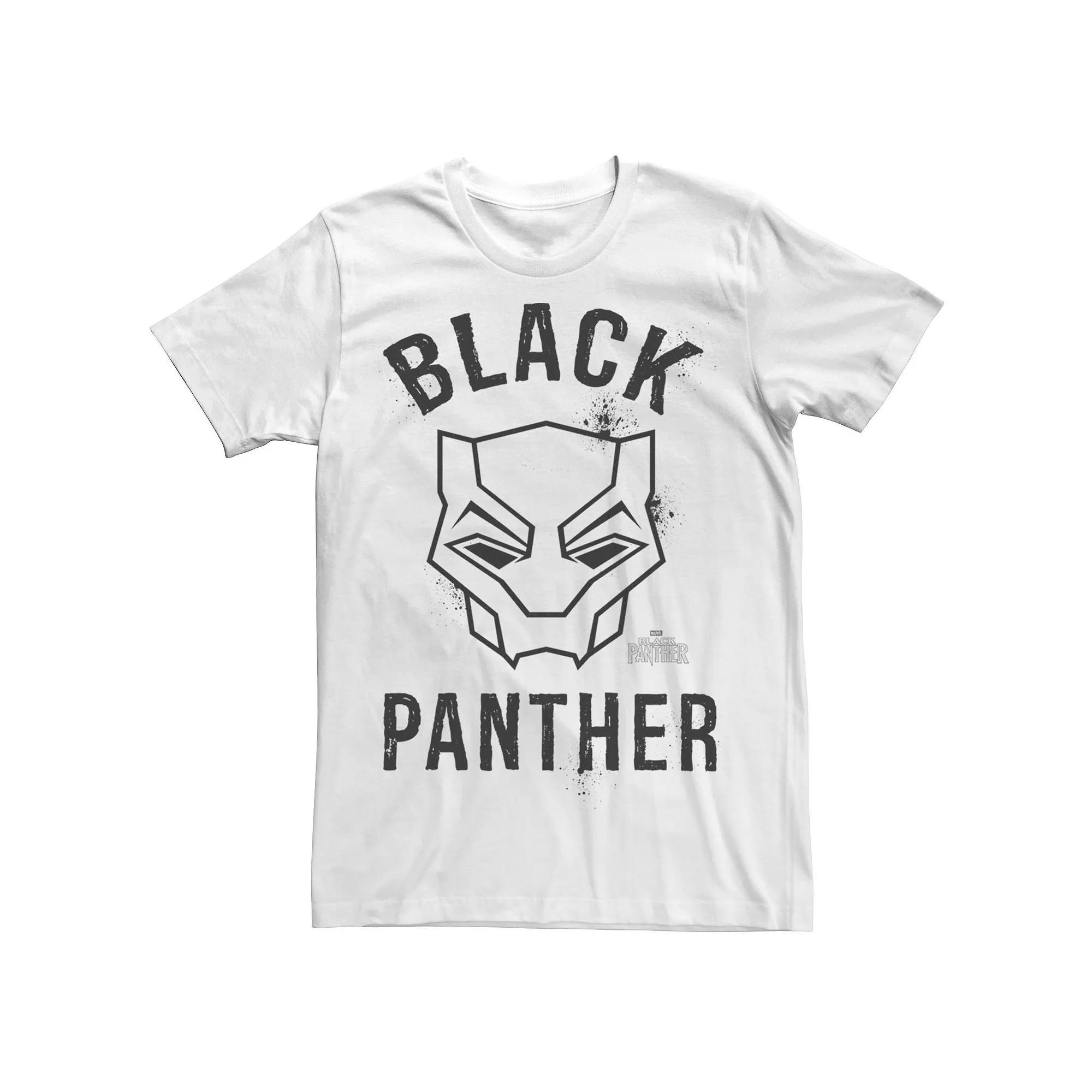 Men's Marvel Black Panther Movie Collegiate Graffiti  Graphic Tee, Size: Medium, White Product Image