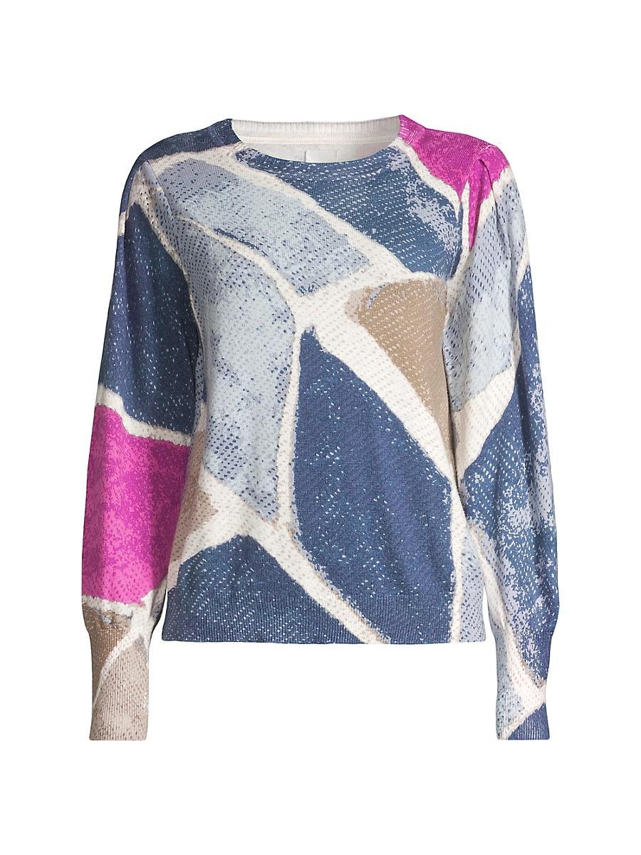 Nic+Zoe Printed Tiles Femme Sweater Product Image