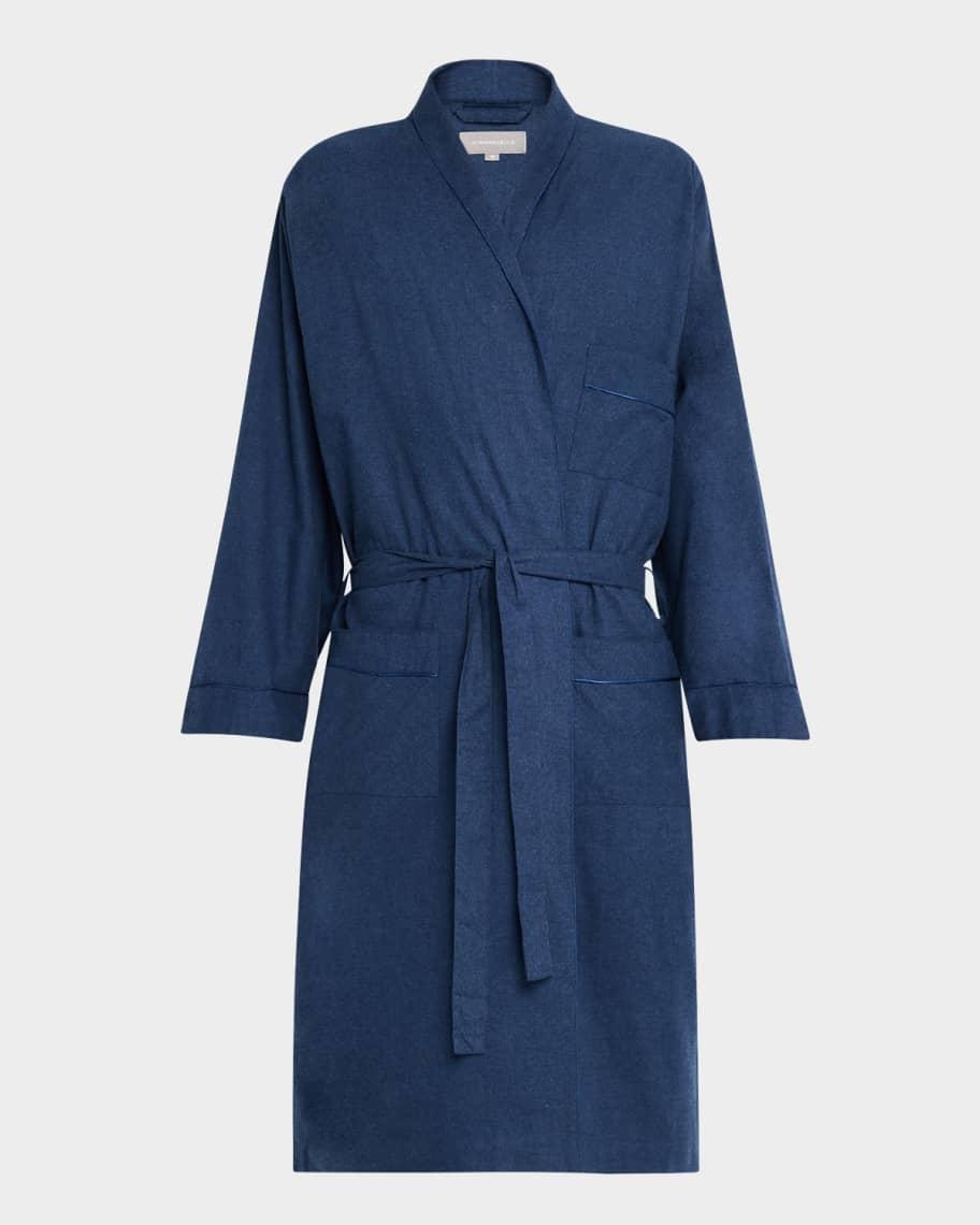 Mens Brushed Flannel Robe Product Image