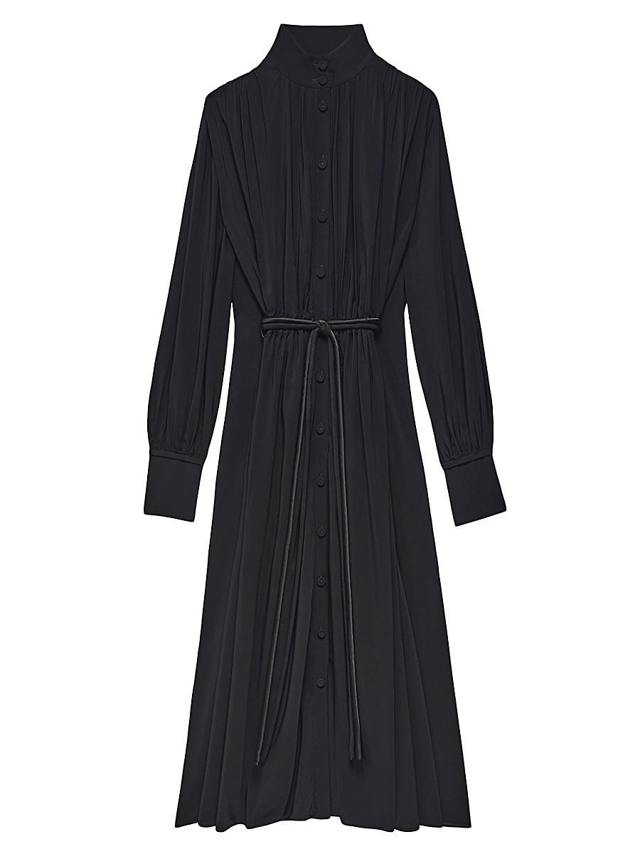 Womens Drawstring Maxi Shirtdress Product Image