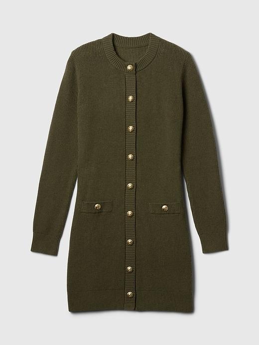 Shaker-Stitch Mini Sweater Dress Product Image