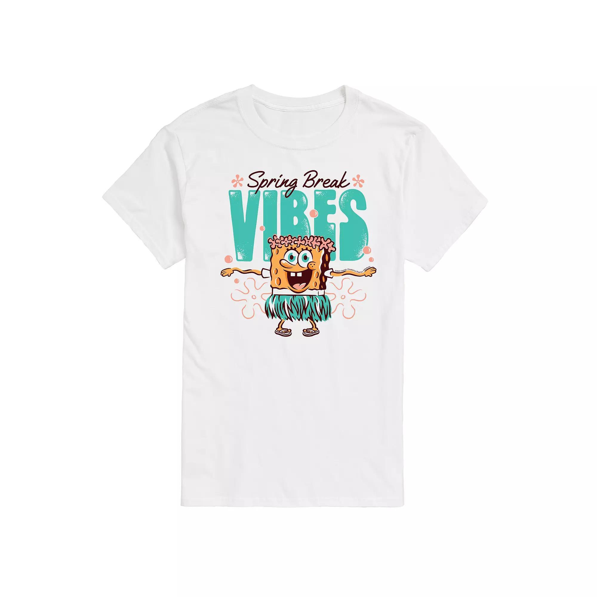 Mens SpongeBob SquarePants Spring Break Vibes Graphic Tee Product Image