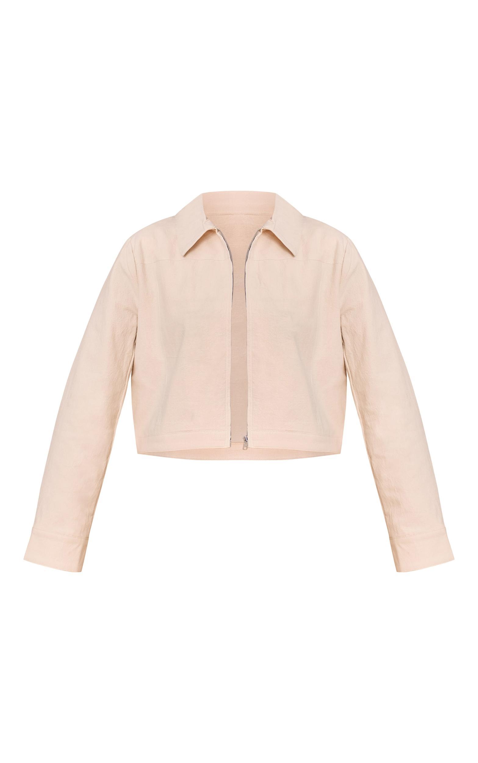 Cream Cotton Boxy Jacket Product Image