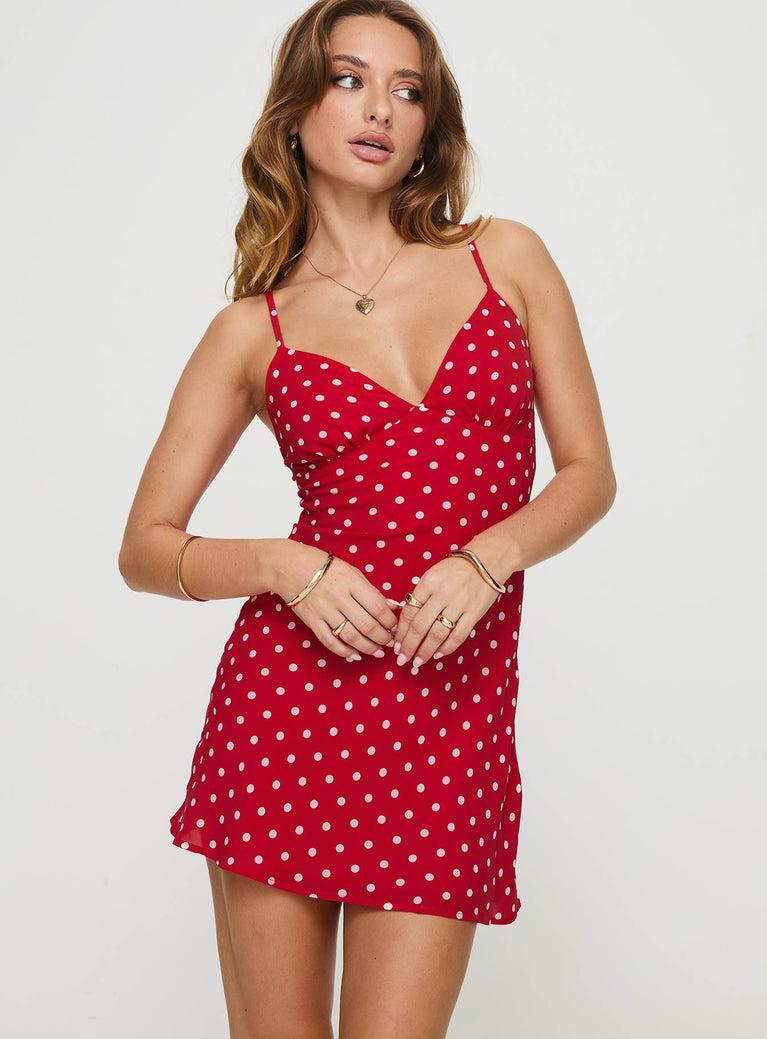 Chara Mini Dress Red Product Image