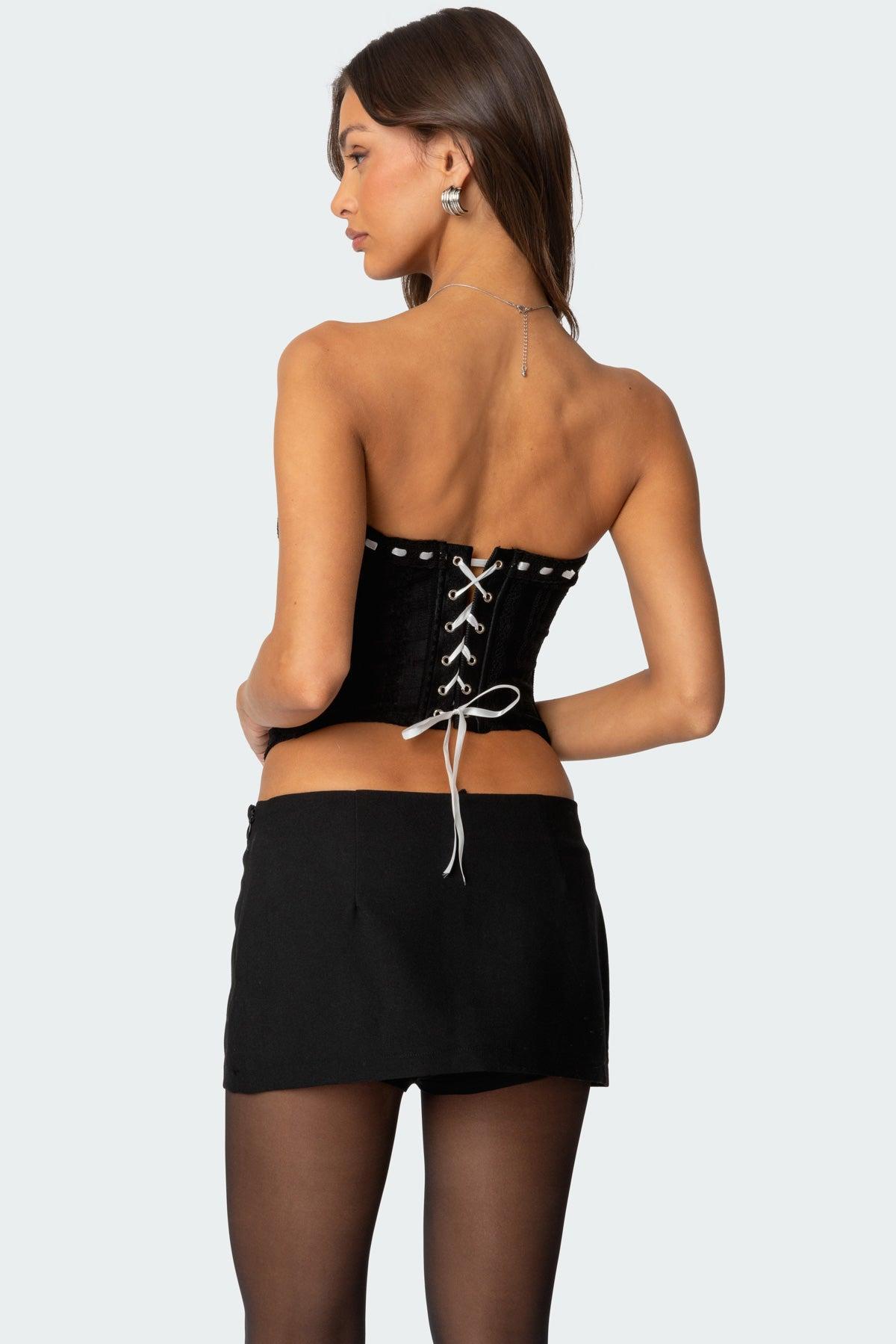 Mist Lacey Ribbon Corset Product Image
