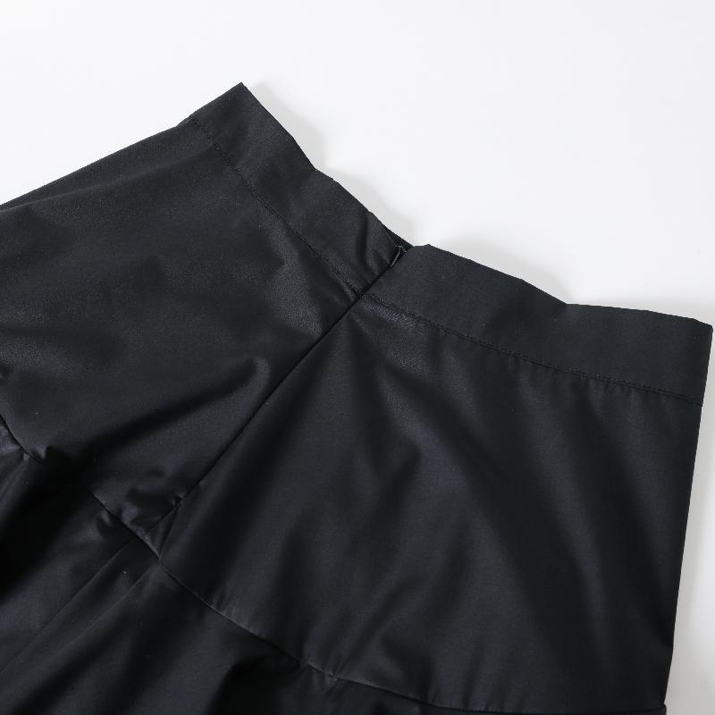 A-Line High Waisted Falbala Solid Color Long Skirts Skirts Bottoms Product Image