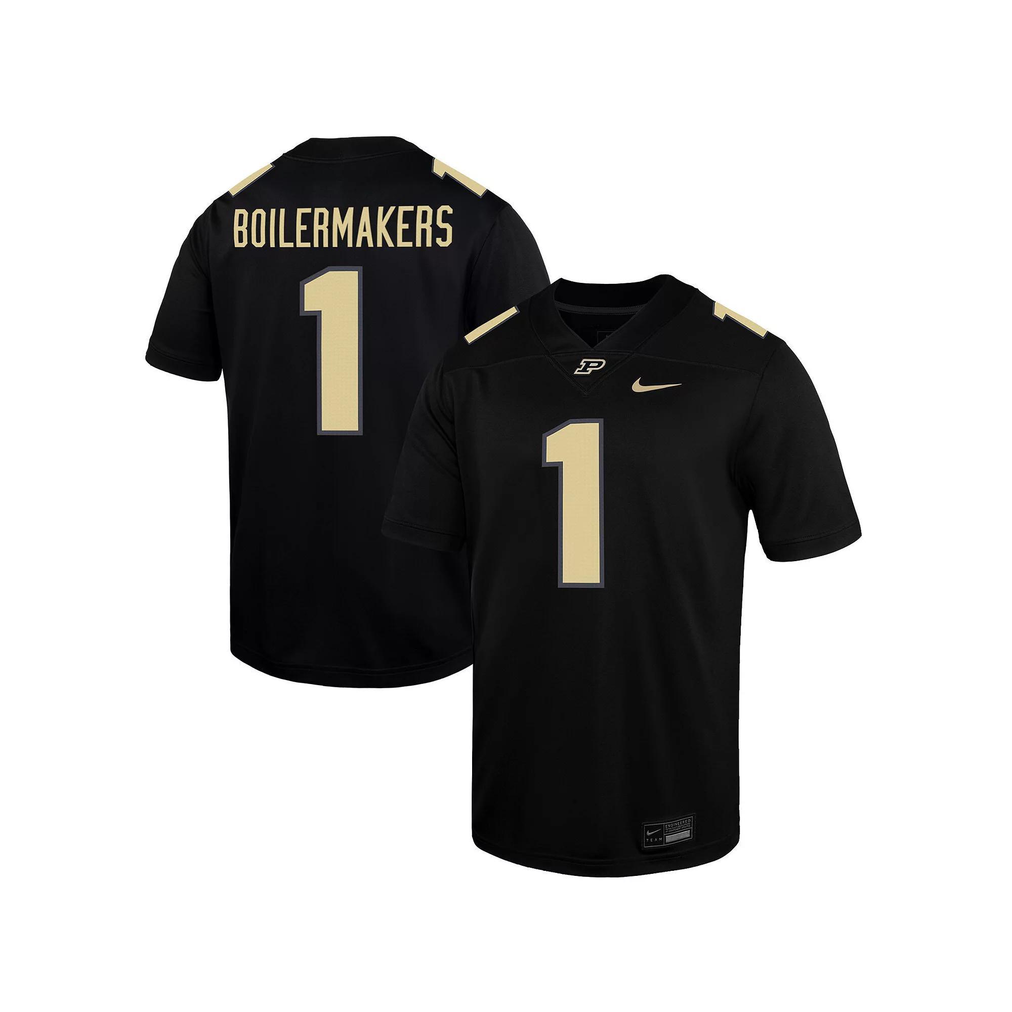 Men's Nike #1 Black Purdue Boilermakers Alternate Game Jersey, Size: XL Product Image