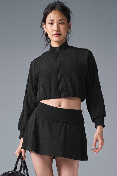 Cropped Doubles Only Full Zip Jacket - Black Product Image
