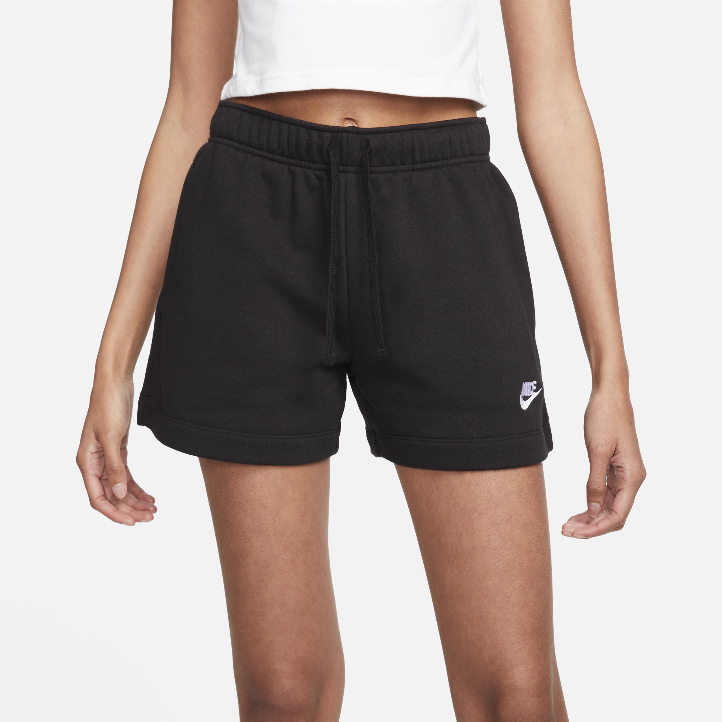 Women's Nike Sportswear Club Fleece Midrise Shorts, Size: XXL, Black Product Image