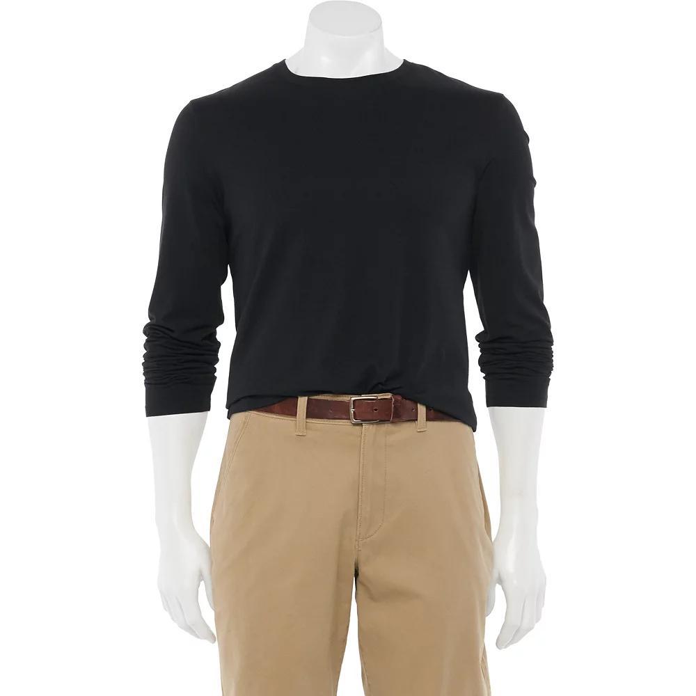 Mens Apt. 9 Premier Flex Long Sleeve Crewneck Tee Product Image