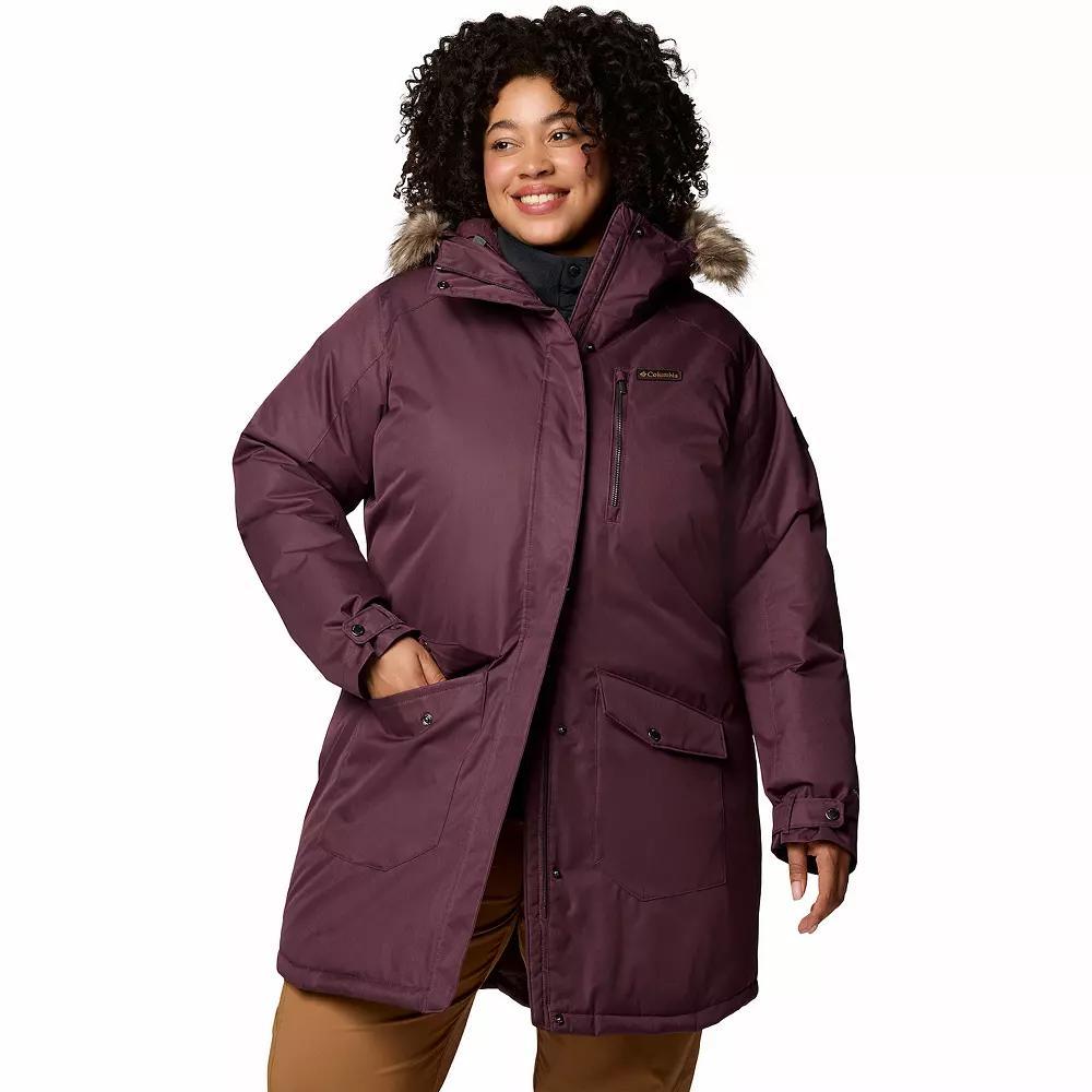 Plus Size Columbia Suttle Mountain Faux Fur Insulated Jacket, Women's, Size: 2XL, Old Stone Green Product Image